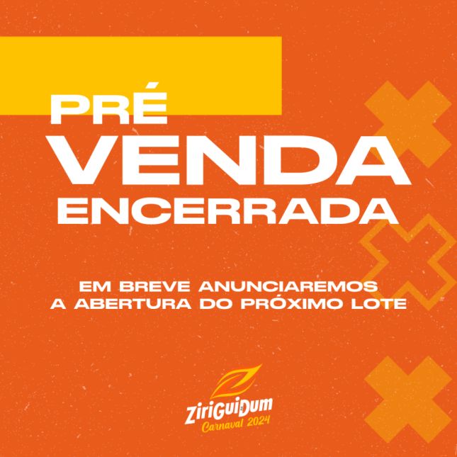 Pré-venda Encerrada